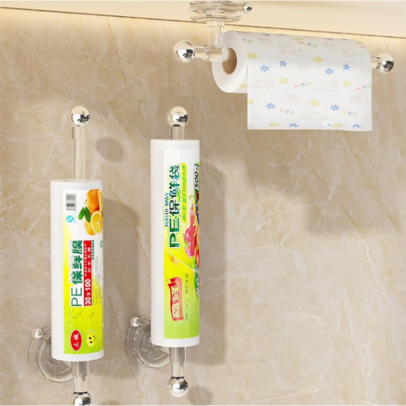 Cciphy Adjustable Self Adhesive Paper Towel Holder Under Cabinet, Suction