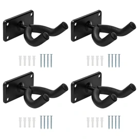 Coolrunner Skateboard Wall Hanger, 4 Pack Skateboard Wall Mount for Skateboard Storage and Display Holder, Skateboard Hooks Fit for Skateboard, Guitar, Longboard, Snowboards, Complete with Screw
