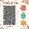 CHGCRAFT Flowers Clay Texture Mat Clay Modeling Pattern Pad Leaves
