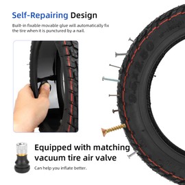 ulip 9.5x2.5 Tubeless Tire with Built-in Live Glue Repairable for Niu KQI3 Electric Scooter 9 inch tubeless tire with vavle Scooter Accessories 2PCS