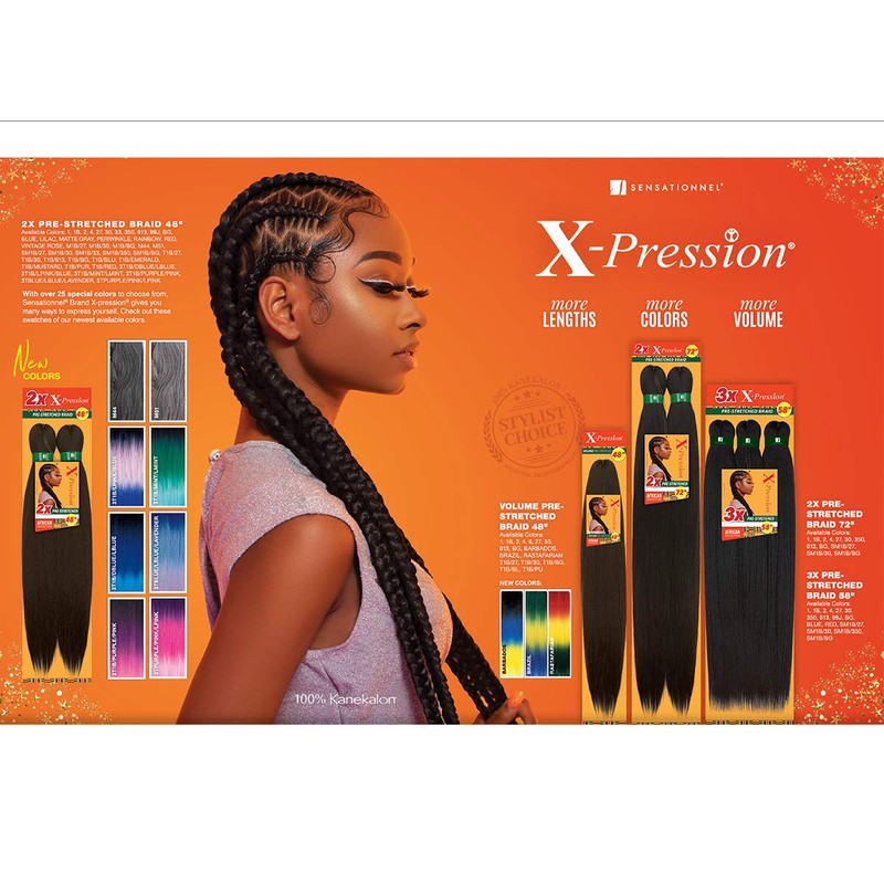 Sensationnel Crochet Braids African Collection 2X X-Pression Pre-Stretched Braid 72"