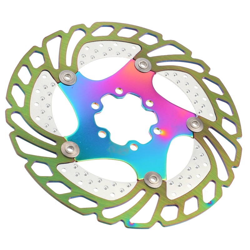 Mountain Bike TitaniumPlated Cooling Disc Brake Rotor 6 Nails Cycling
