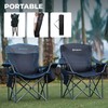 FUNDANGO Oversized Folding Camping Chair for Adults 2 Pack, 550
