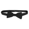 Formal Black Satin Banded Men's Bow Tie