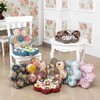 vctops Flower Shaped Chair Pad Farmhouse Stripe Print Chair Seat