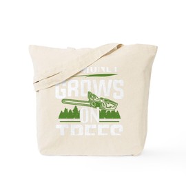 CafePress Woodworker My Money Grows On Trees Reusable Natural Beige Canvas Shopping Bag