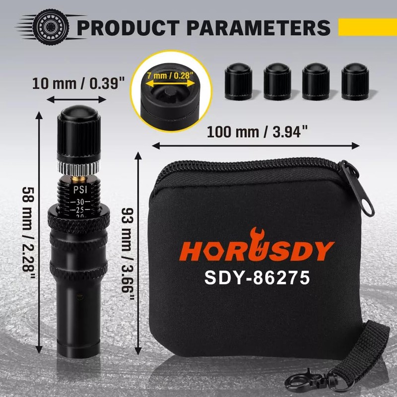 HORUSDY Automatic Tire Deflator Kit 10-30 PSI, Offroad Tyre Pressure