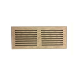 4 Inch x 14 Inch Red Oak Hardwood Vent Floor Register Surface Mount, Slotted Style, Unfinished