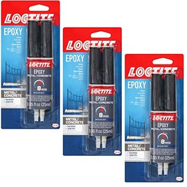 Loctite Metal and Concrete Epoxy Syringe, 25-Millileters (1919325) - 3 Pack