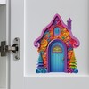 Bright Rainbow House with Trees - Fairy Door Wall Sticker
