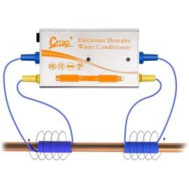 Electronic Water Descaler System, Whole House Water Softener Alternative, No Salt, Limescale Prevention (Sliver)
