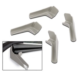G-PLUS RV Rain Gutter Spout Long Version Left and Right Side 3 1/2" Long Gray 4 PCS