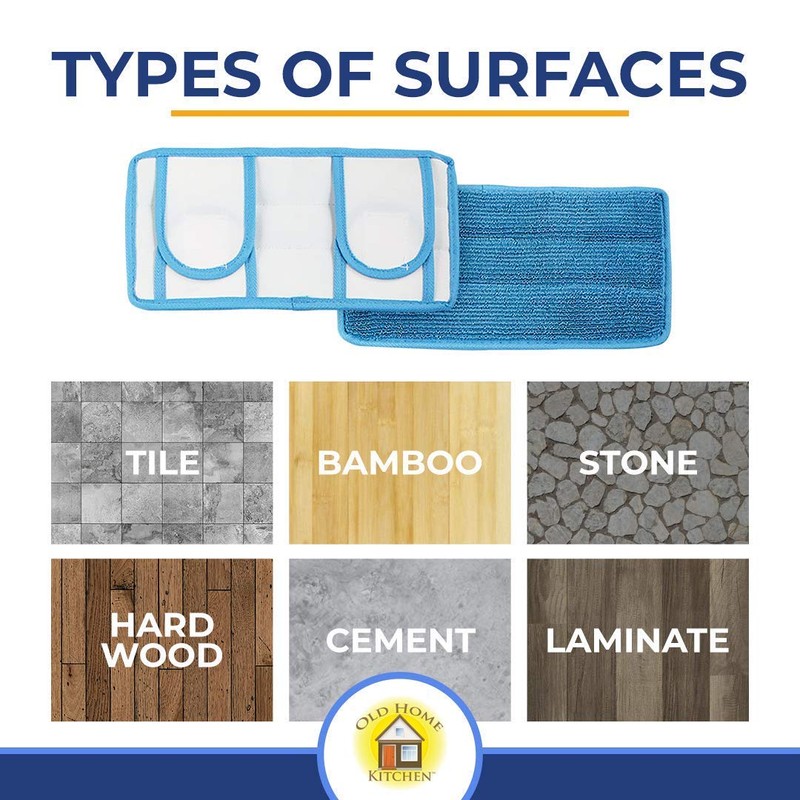Old Home Kitchen Reusable Microfiber Mop Pads | Durable Machine