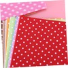 Outanaya 20pcs Flower Dot Printed Nonwoven Squares DIY Craft Material