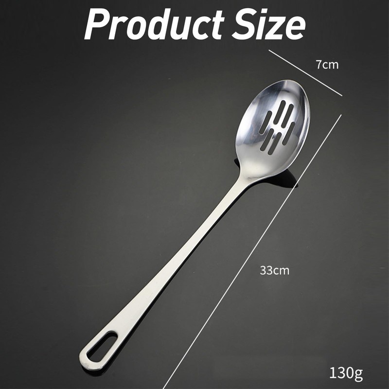 Slotted Spoon Stainless Steel Cooking Spoon Kitchen Serving Spoons, 12.8inch/32.5cm
