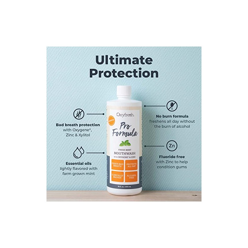 Zinc Mouthrinse with Fresh Mint - 16oz by Oxyfresh