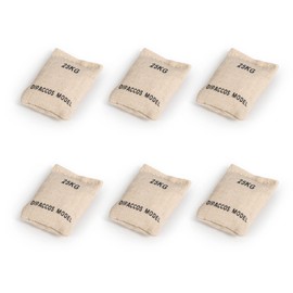 DIRACCOS Model Set of 6pcs Handmade 1/16 Scale Sand Bags 1:16 Sandbag Set, Accessory for RC Tank Model Soldier Action Figure Man Model, 1/16th Military Sandbags for Trench Warfare Battle WWII WWI