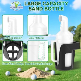 Panglong Club Car Precedent Single Sand Bottle with Handle, Multiple Mounting Locations/Installation Options, 35oz Divot Filler Sand Bottle,Suitable for Club Car Precedent Golf Cart
