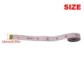 YOSAWA 6 Pieces Body Measuring Tape Soft Tape Measure Measuring Tape for for Sewing Tailor Cloth Body Medical Measurement (60 Inch/White)