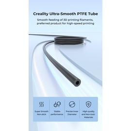 Creality Ultra-Smooth PTFE Bowden Tube 1 Meter for 1.75mm Filament with Die Spring, PC4-M6 Fittings and PC4-M10 Fittings for All FDM 3D Printer Such as Ender 3/3 V2/3 V3 SE/5/5 Pro/5 Plus/CR-10 Series