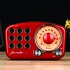 YUMEOUTU Vintage FM Radio with Retro Bluetooth Speaker Red Old