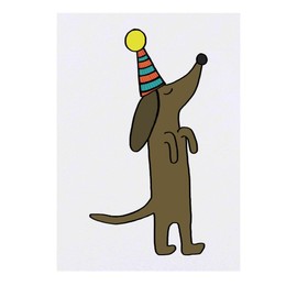 Azeeda 'Party Dackel' Temporäres Tattoo - Hautfreundlicher & Ungiftiger Abziehbild · Wasserfest (TO00072285)