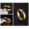 4mm Tungsten Wedding Band Ring for Women 24K Gold Plated