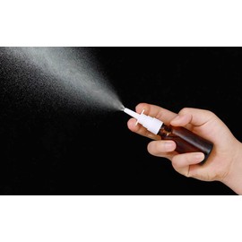 ericotry 6PCS Empty Refillable Glass Nasal Spray Bottles Fine Mist Sprayers Containers Pump Cleanser for Colloidal Silver Saline Applications (Brown,30ml)