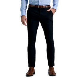 Louis Raphael Men's Skinny Fit Premium Stretch Gabardine Dress Pant, Black
