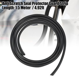 X AUTOHAUX 4.92ft 1.5 Meter Car Door Edge Guard Rubber Protective Strip Sticker Trim Replacement Black