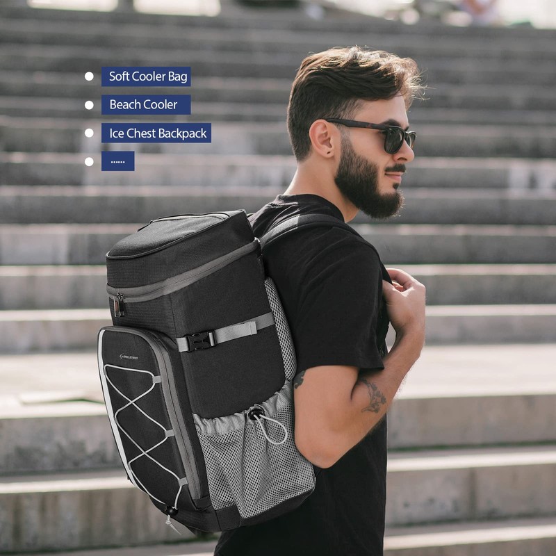 Maelstrom Cooler Backpack,35 Can Backpack Leakproof,Insulated Soft Bag,Beach Camping Cooler,Ice