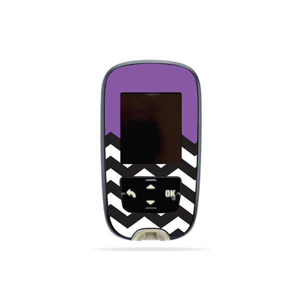 MightySkins Skin Compatible with Accu-Chek Guide - Purple Chevron |