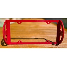 4Bumpers Duo - The Best Solid Steel License Plate Frame Bumper Protector (Patriotic RED—Limited Edition)