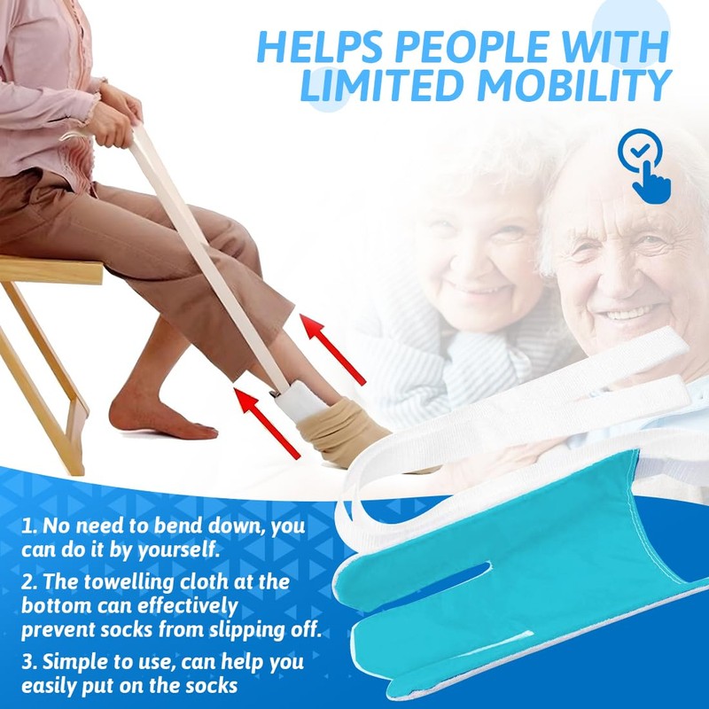 Sock Aid,Sock Aids for Putting Socks On and Off,Disabled Aids