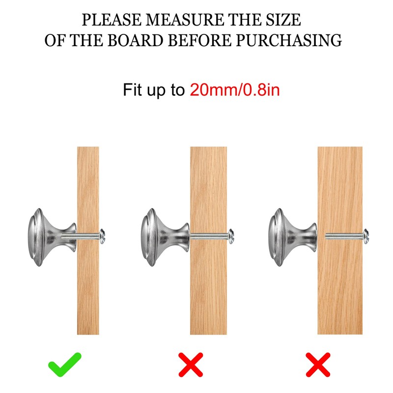 MengH-SHOP Cabinet Knob Round Door Knobs 30mm Mushroom Shape Pull