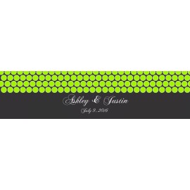 My Wonderful Labels 100 Modern LIme Circles Wedding Anniversary Engagement Party Water Bottle labels