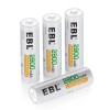 EBL 20Pcs 2800mAh AA Rechargeable Batteries 1.2V NI-MH Battery For