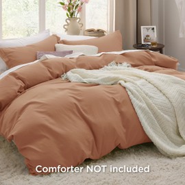 Bedsure Bedsure Taupe Duvet Cover King Size - 3 Pieces Prewashed Extra Soft Bedding Set, Includes 1 Duvet Cover 104x90 Inches with Zipper Closure & 2 Pillow Shams, Comforter Not Included