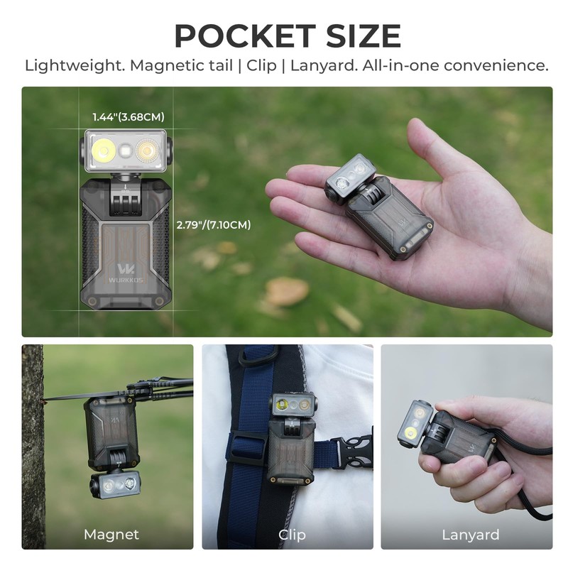 Wurkkos HD04 Mini EDC Flashlight, 750 Lumens Rechargeable LED Flashlight