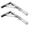 Oudtinx 2PCS Folding Shelf Brackets,Heavy Duty Triangle Shelf Bracket for