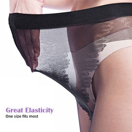 Najiny Women's Stockings, 20 Denier, Pantyhose, Tights, Stockings, Hard-wire, Durable, Reinforced Toes, Bare Skin Feel, Transparent, Natural, Smooth, Beautiful Legs, black-1 pair