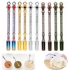 Lqucwepp 10PCS Metal Mini Scoop with Rhinestones,Mini Snuff Spoon,Tiny Skeleton