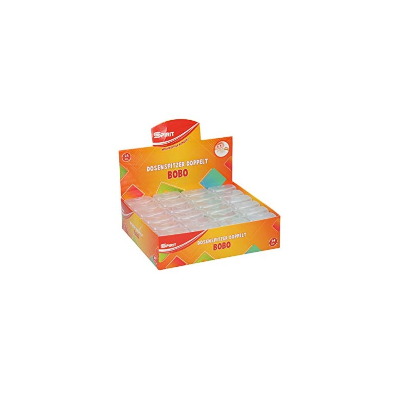 SPIRIT Bobo Pencil Sharpener 2-Hole 24 Pieces per Pack