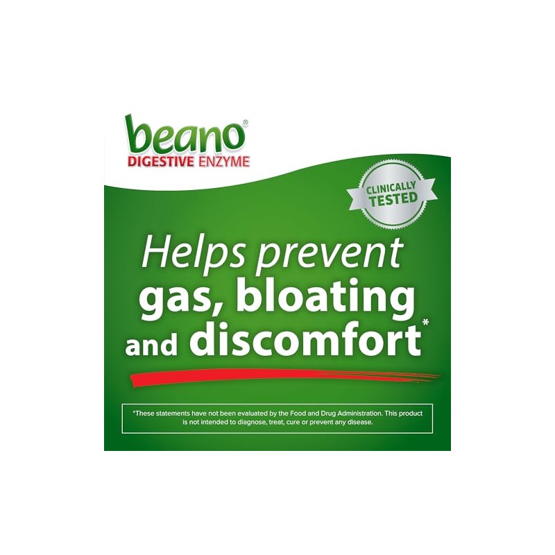 Beano Ultra 800 Prevención Gas Alivio Hinchazón 100 Tabletas