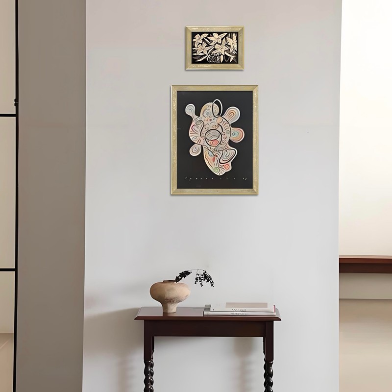 VIOLABBEY 5x7 Picture Frame Gold, Vintage 5 x 7 Photo