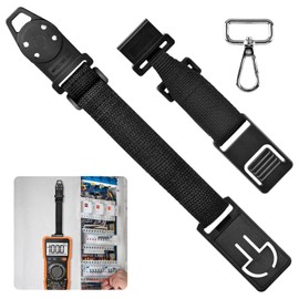 QOTSTEOS Multimeter Hanging Kit for Fluke Gauge, 2 Straps, 3 Clips, 1 Hook and Magnetic Hanger, Universal Magnetic Hanging Loop Kit for Fluke Multimeter (Black)