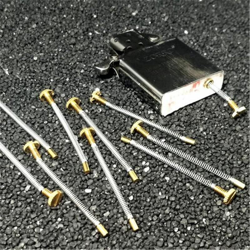 Punctualgood 10pcs Lighter Replacement Repair Kit Flints Screw Spring &