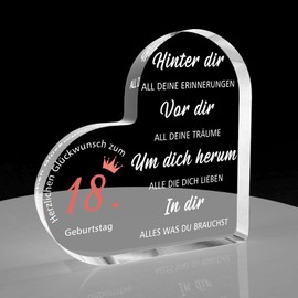 Birthday Gift 18 Years Girl, Gift for Girls 18 Years, Gift 18th Birthday Girl Acrylic Decorative, Gifts for 18 Year Old Women, Gift Ideas for 18th Birthday