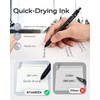 STAGEEK Black Gel Pens, 6Pcs Fine Point Smooth Writing Pens