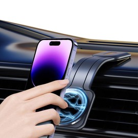 BARDATS 2024 Latest Design Smartphone Holder, Magnetic Cell Phone Holder, In-Car Holder, Super Strong Magnetic, Vacuum Suction Cup, Stable, 360° Rotation, 180° Freely Adjustable, One Hand Operation,